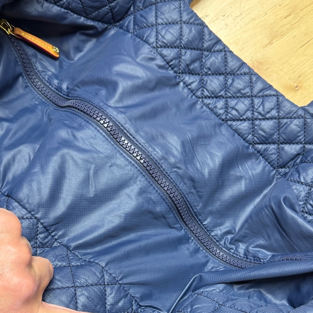 MZ Wallace Quilted Navy and Black Two-Tone Tote Bag - Picture 4 of 11